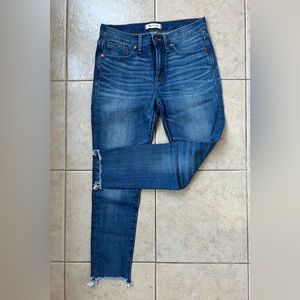 Madewell skinny crop jeans, Medium wash, size 29